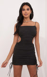 Montana Cutout Eyelet Dress in Black