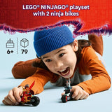 LEGO NINJAGO Kais Motorcycle Speed Race Building Toy for Kids Pretend Play Motorcycle Toy with 2 Minifigures Building Blocks for Boys Girls Ages 6 Gift Idea for Birthdays 71838