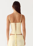 Tayana Corset Top Yellow