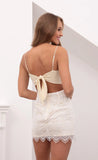 Guipure Lace Dress in White