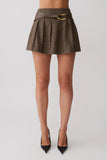 Romy Mini Skirt With Hardware Herringbone