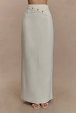 Angelie Suiting Maxi Skirt Ivory
