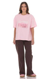 LA Graphic T Shirt in Pink