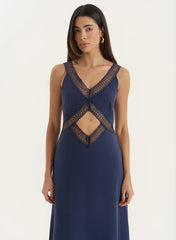 Navy Cut Out Maxi Dress Briany