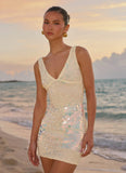 Maral Sequin Mini Dress Yellow