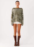 Darla Oversized Knit Jumper Khaki