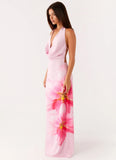 Bryony Cowl Maxi Dress Pink