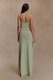 Bowie Low Rise Knit Maxi Skirt Pastel Green