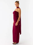 Libra Maxi Dress Dark Cherry
