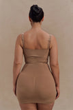 Jocelyn Backless Shapewear Mini Dress Latte