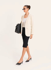Cream Single Breasted Tailored Blazer