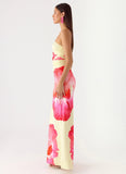 In The Rhythm Maxi Dress Yellow Floral Spritz