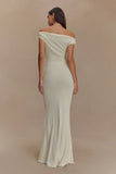 Kinsley Slinky Maxi Dress With Hardware Ivory