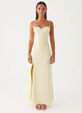 Miss Bloom Maxi Dress Lemon