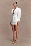 Kylie Satin Mini Skirt Ivory