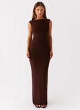 Earthbound Muse Maxi Dress Chocolate