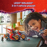LEGO NINJAGO Ninja Combat Vehicle 3 in 1 Building Toy Dragons Rising Play Set for Boys Girls Ages 8 Model Building Kit for Kids W 6 Ninja Toy Minifigures Gift Idea for Birthdays 71844