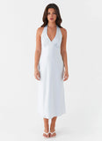 Heavy Hearted Midi Dress Blue