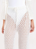Off White Crochet Trousers