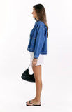 Mixie Mid Wash Denim Contrast Stitch Denim Jacket