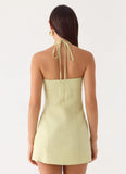 Leah Halter Mini Dress Sage