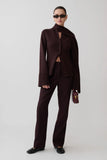Lara Knit Cardigan With Scarf Chocolate