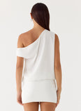 Stick Around Mini Dress White