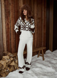 Cream Fairisle Knitted Trousers