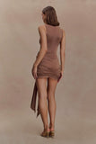 Sinead Slinky Mini Dress With Hardware Mocha