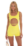 Cutout Romper in Yellow