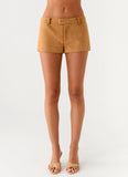 Thats Chill Mini Shorts Brown