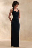 Robyn Black Sweetheart Neck Maxi Dress