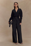 Campbell Cotton Wide Leg Pants Black