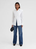 White Open Tie Back Shirt