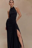Calandra Slinky Maxi Skirt Black