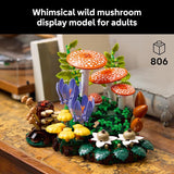 LEGO Botanicals Woodland Mushrooms Building Set for Adults Ages 18 Mushroom Decor for Home Office or Desk Gifts for Women Men Craft Activity 11505