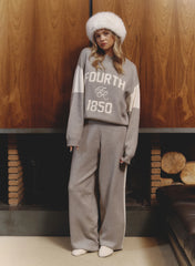 Grey Branded Knitted Jumper