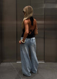 Timeless Wide Leg Jeans Bleached Blue