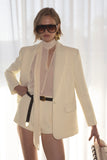 Lina Cream Tailored Shorts