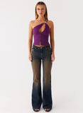 Oregon Flared Denim Jeans Dirty Black Wash