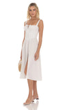 Corset A line Midi Dress in White