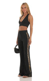 Sequin Two Piece Set in Black