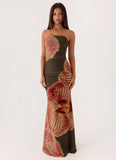 Iroha Strapless Maxi Dress Jungle Grove