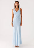 Sundance Chiffon Maxi Dress Blue