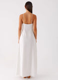 Madeleine Scoop Neck Maxi Dress Off White