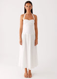 Vento Midi Dress White