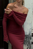 Josie Off Shoulder Mesh Maxi Dress Wine