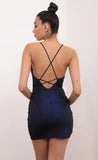 Sparkling Tulip Dress in Klein Blue