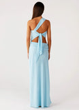 Cindelle One Shoulder Maxi Dress Turquoise