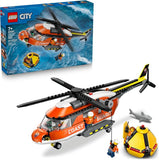 LEGO City Coast Guard Helicopter Building Toy for Kids Pretend Play Emergency Response Set for Boys Girls Ages 7 Includes 4 Minifigures Shark Rescue Pod Gift Idea for Birthdays 60503